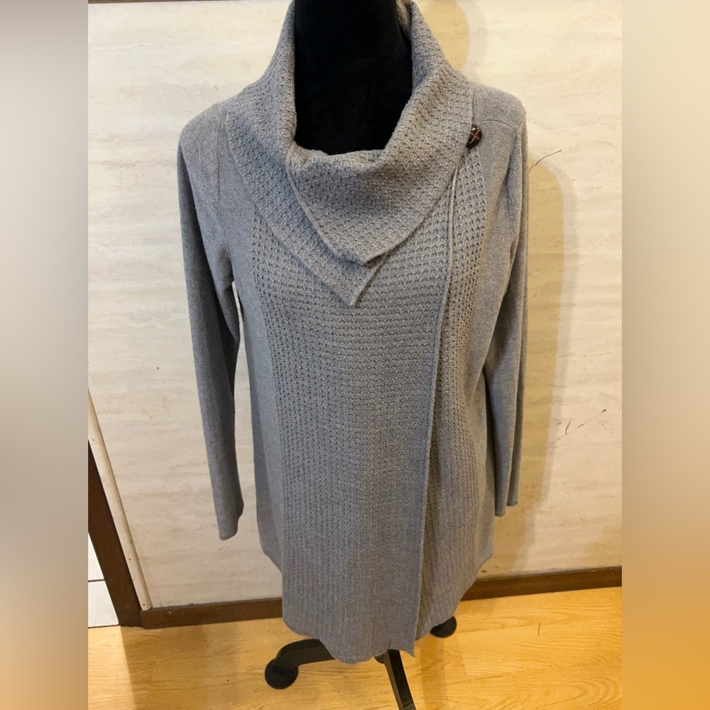 Soft Surroundings Miranda Knit Wrap Sweater Asymmetrical Front Panel